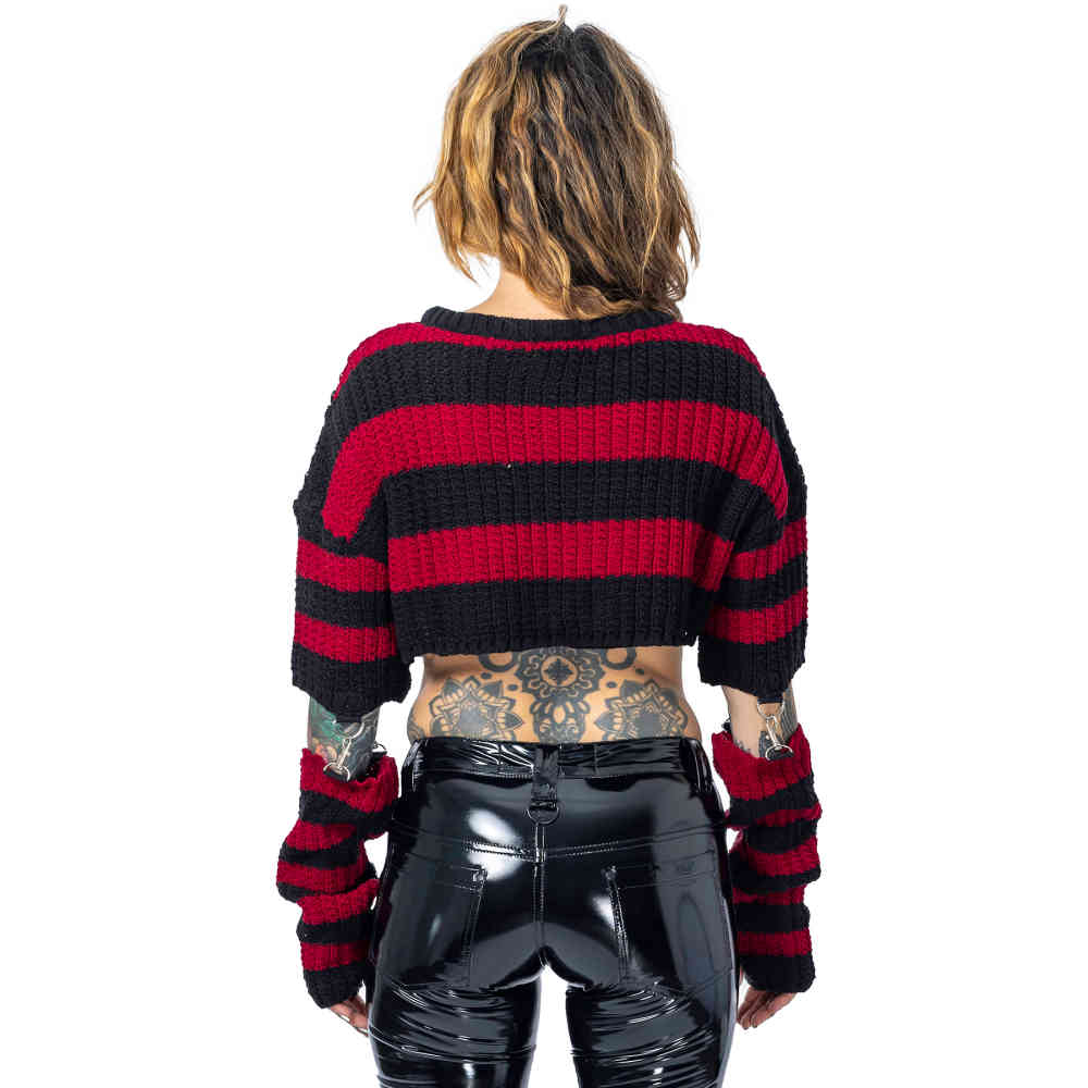 Heartless - Isadora Strick pullover - Schwarz/Rot